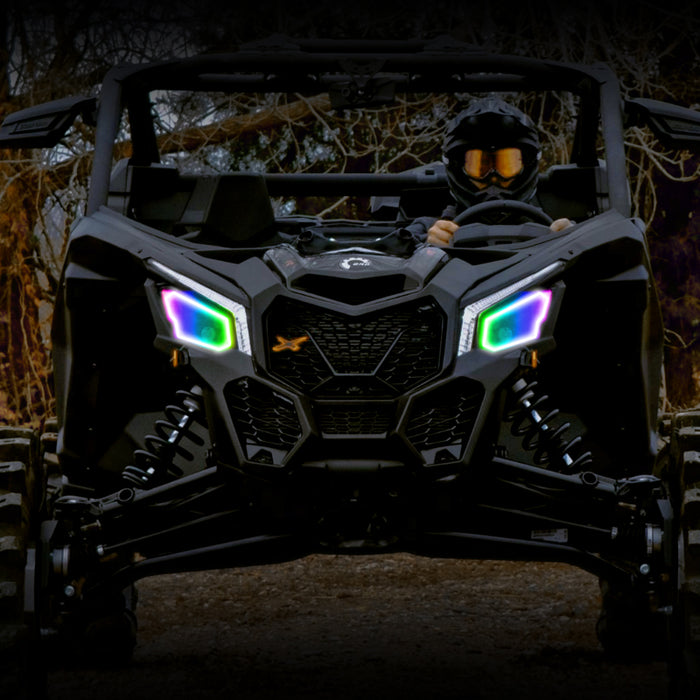 Oracle 17-21 Can-Am Maverick X3 Dynamic RGB+W Headlight Halo Kit ColorSHIFT Dynamic SEE WARRANTY 1275-332