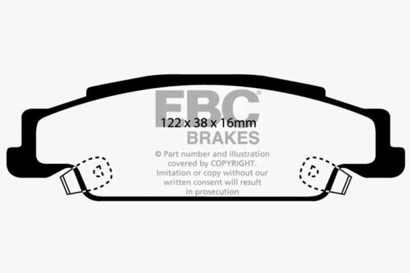 EBC 02-05 Cadillac CTS 2.6 Ultimax2 Rear Brake Pads UD922