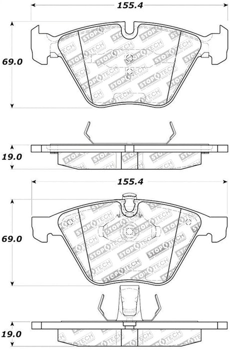 StopTech Street Touring 11-12 BMW Z4 (E86) Front Brake Pads 308.09181