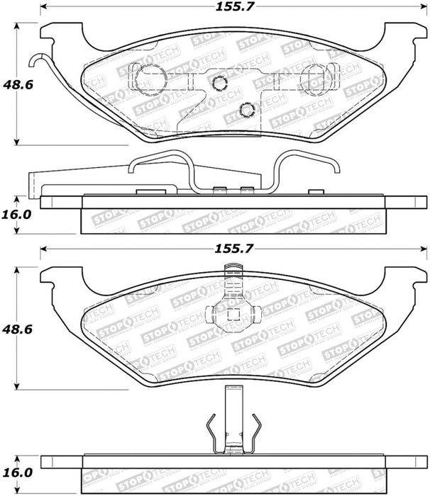 StopTech Street Brake Pads 308.0715