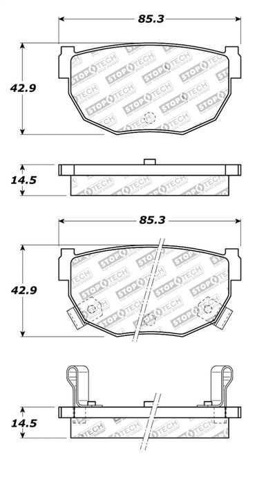 StopTech Street Touring 89-98 240SX Rear Brake Pads 308.0272