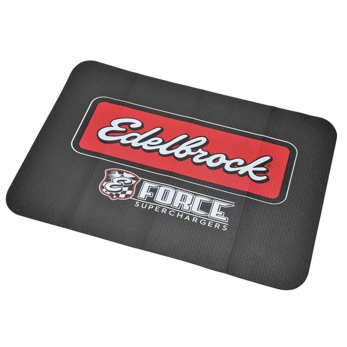 Edelbrock Racing Fender Cover PVC Foam Mat 2 Color Printed Edelbrock Racing Logo 2324