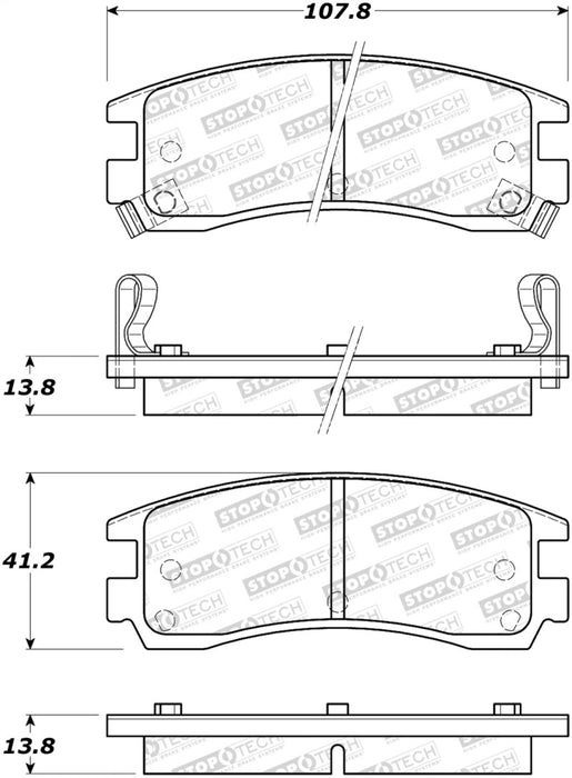 StopTech Street Brake Pads 308.0714