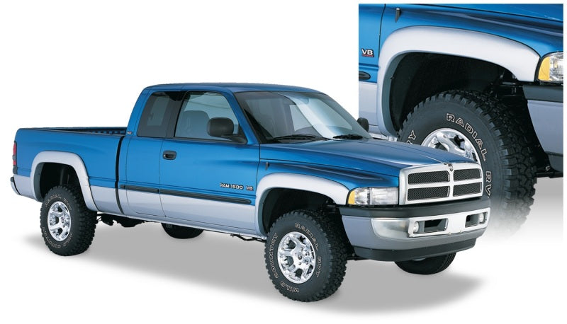 Bushwacker 94-01 Compatible with Dodge Ram 1500 Fleetside OE Style Flares 4pc 78.0/96.0in Bed Black 50903-02