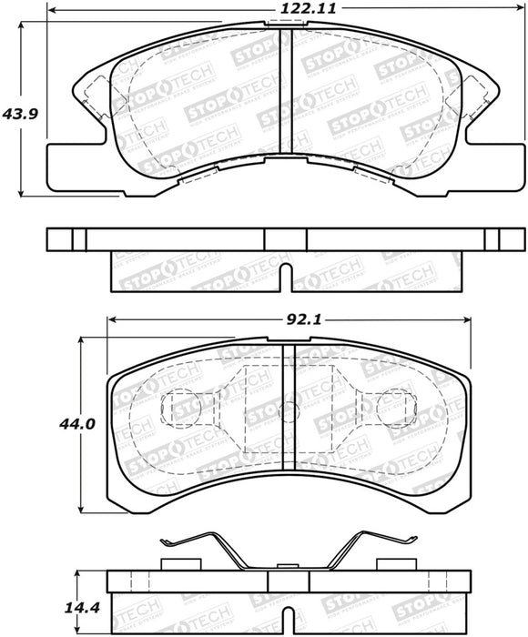 StopTech Street Brake Pads Front 308.1731