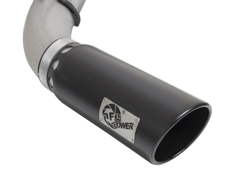 aFe LARGE BORE HD 5in DPF-Back SS Exhaust w/ Black Tip 2016 Compatible with Nissan Titan 5.0L V8 (td) CC SB 49-46112-B