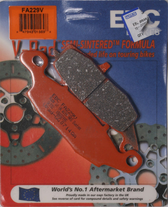 EBC Brakes V Semi-Sintered Brake Pads Compatible for Kawasaki ER650C ER-6N 2010