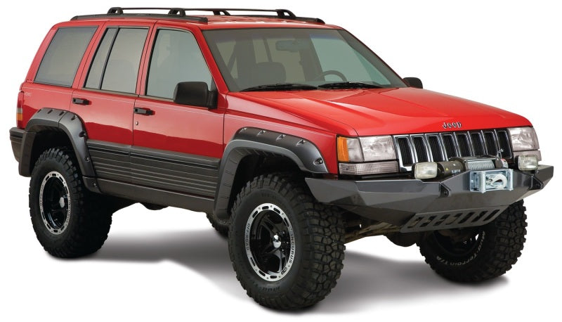 Bushwacker 93-98 compatible with Jeep Grand Cherokee Cutout Style Flares 4pc Black 10916-07