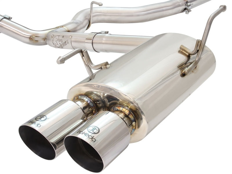 aFe Takeda 3in SS Exhaust Cat-Back 15-16 Subaru WRX/STI 2.0L/2.5L Polished Tips 49-36801-P