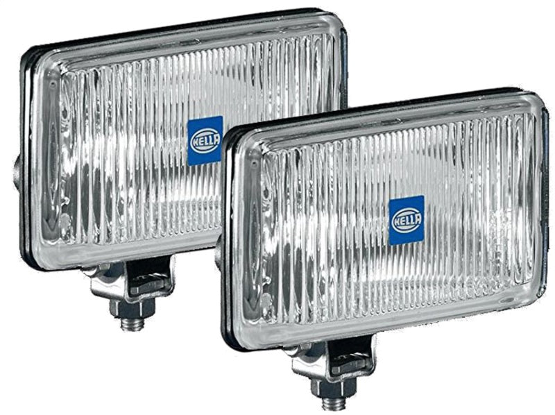 Hella 450 H3 12V SAE/ECE Fog Lamp Kit Clear Rectangle (Includes 2 Lamps) 5860601