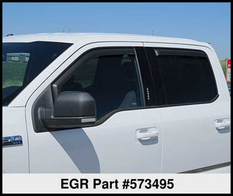 EGR 15+ Ford F150 Crew Cab In-Channel Window Visors Set of 4 Matte (573495) 573495