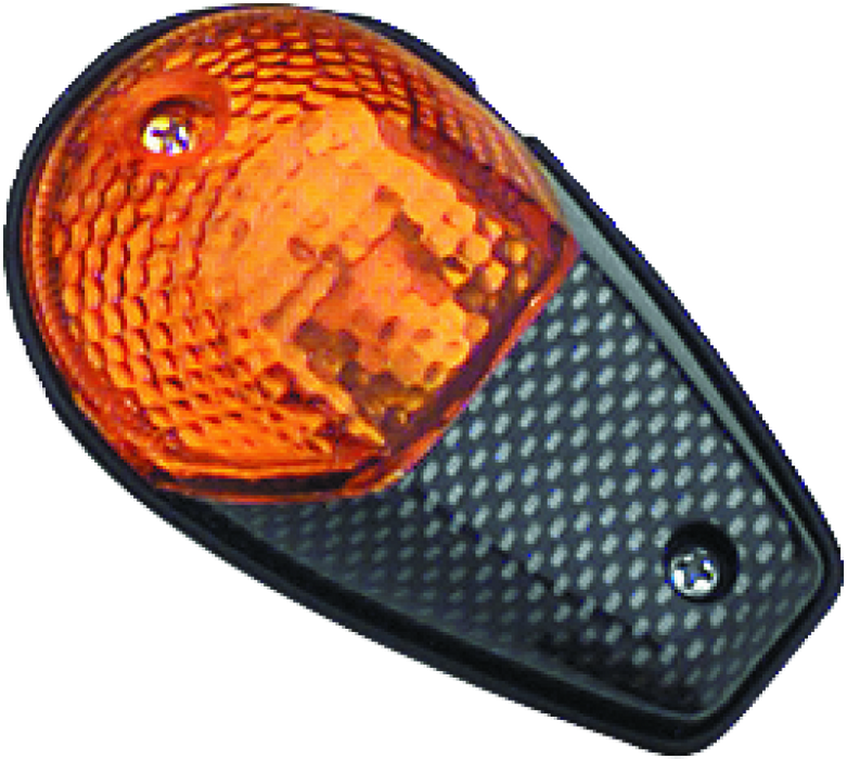 BikeMaster Universal Flush Mount Marker Light Carbon/Amber 268019