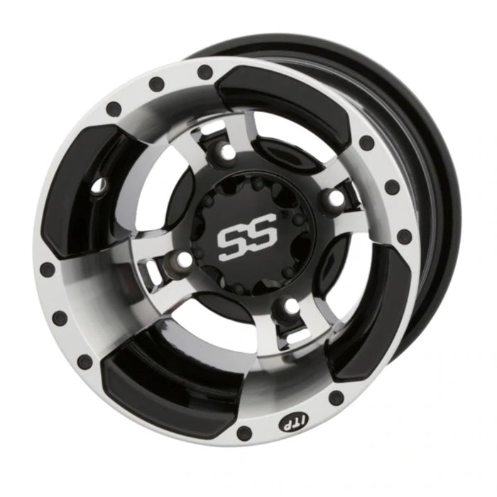 ITP SS Alloy SS112 Sport Wheel 9x8 4/115 3+5 Black, Machined #115184