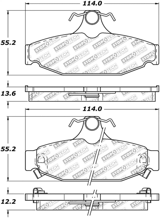 StopTech Street Select Brake Pads Front 305.0413