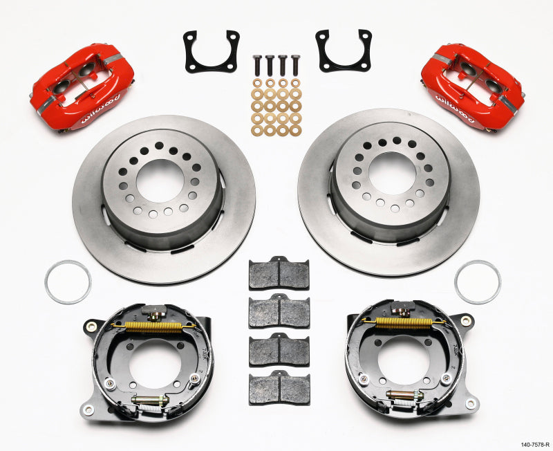 Wilwood Forged Dynalite P/S Park Brake Kit Red Chevy 12 Bolt-Spec 3.15in Brng 140-7578-R