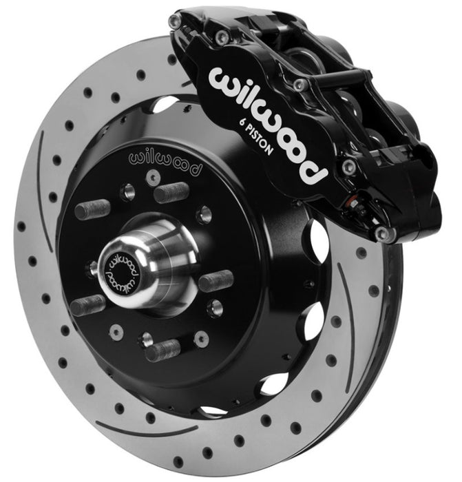 Wilwood 70-81 FBody/75-79 A&XBody FNSL6R Frt Brk Kit 12.88in D/S Rtr Blk Caliper Use w/ PD Spindle 140-15982-D