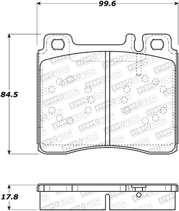 StopTech Street Brake Pads Front 308.0577