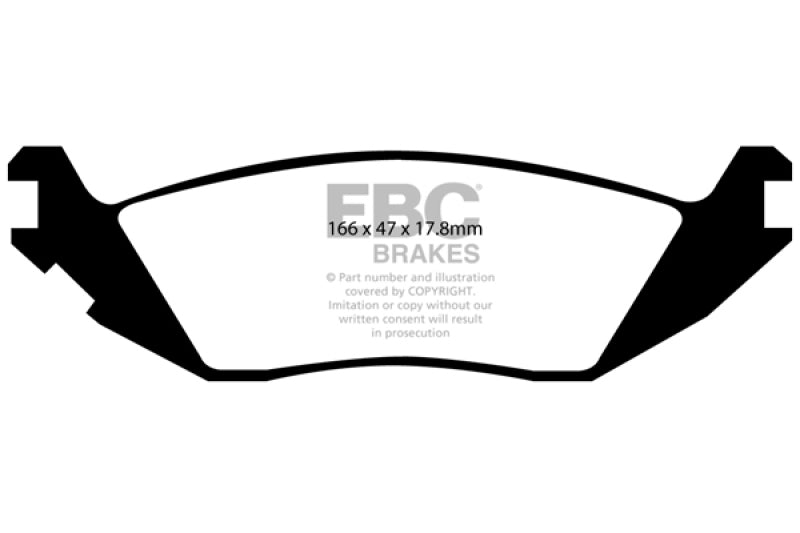 EBC 07-11 Fits Jeep J8 2.8 Td Bluestuff Rear Brake Pads DP51639NDX