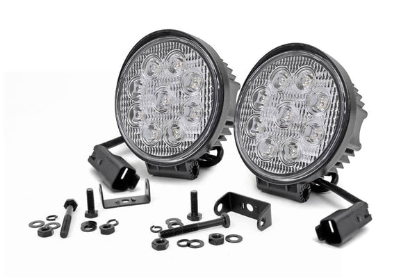 Rough Country Chrome Series Led Light Pair 4 Inch Round 70804