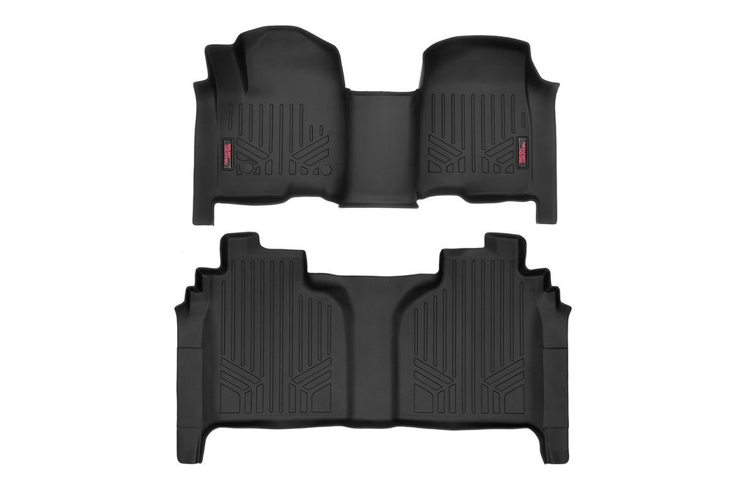 Rough Country Floor Mats Fr And Rr Ov Hump Crew Chevy/fits gmc 1500/2500Hd/3500Hd (19-23) M-21613