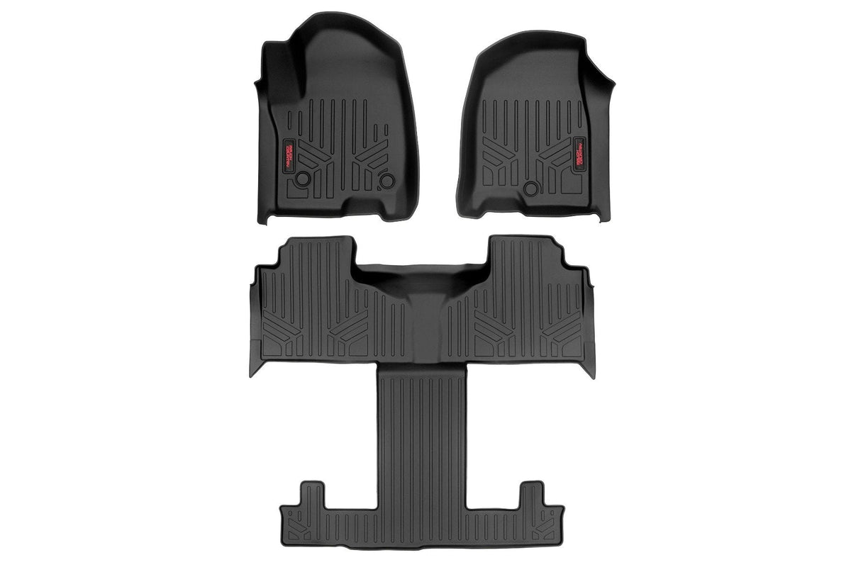 Rough Country Floor Mats Fr & Rr Fr/Rr Bucket Fits Chevy/GMC Tahoe/Yukon (21-23) M-21712