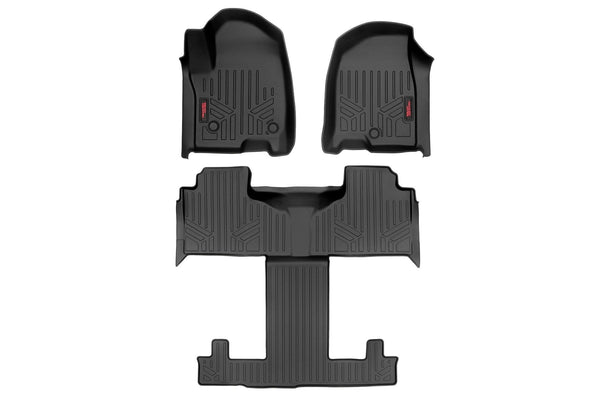 Rough Country Floor Mats Fr & Rr Fr/Rr Bucket Fits Chevy/GMC Tahoe/Yukon (21-23) M-21712