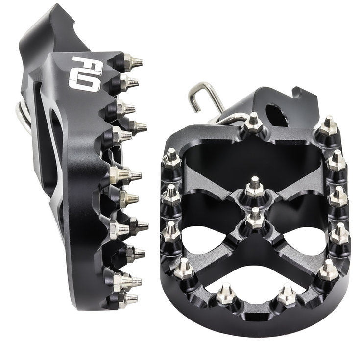 Flo Motorsports 122-8031 Pro Series Foot Pegs Black Suz