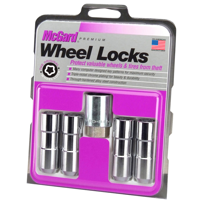 McGard Wheel Lock Nut Set 4pk. (Cone Seat Duplex) 9/16-18 / 7/8 Hex / 2.5in. Length Chrome 24134