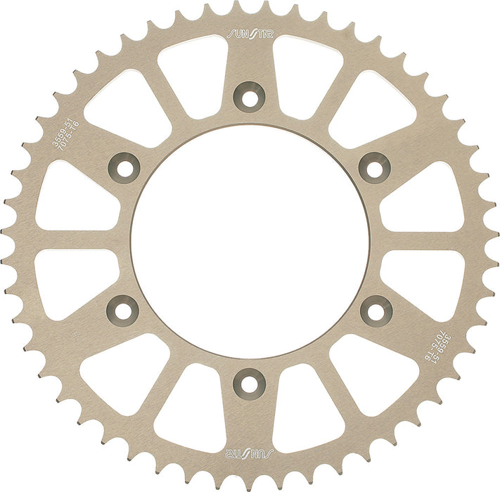 Sunstar 5-361951 Works Triplestar 51-Teeth 520 Chain Size Rear Aluminum Sprocket