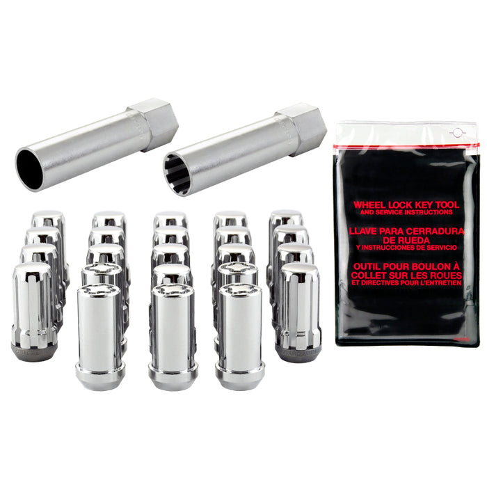 McGard SplineDrive Tuner compatible with Jeep 23pc. Kit (Cone) 1/2-20 / 13/16 Hex (18 Lug Nuts / 5 Locks) Chrome 65562