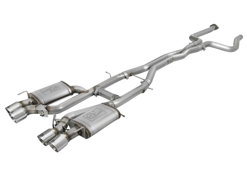 aFe MACHForce XP 3in 304 SS Cat-Back Dual Mode Exhaust w/ Polished Tips 16-17 Cadillac ATS-V V6-3.6L 49-34078-P