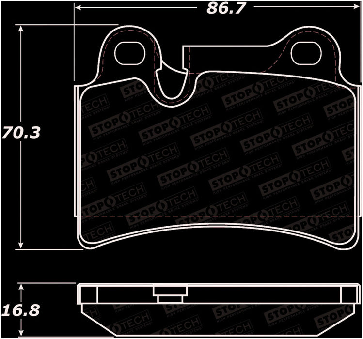 StopTech Street Brake Pads 308.1277