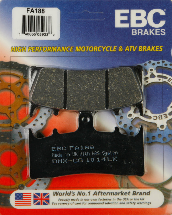 EBC Brakes Organic Front Brake Pads Compatible for Kawasaki Ninja ZX-12R 2000