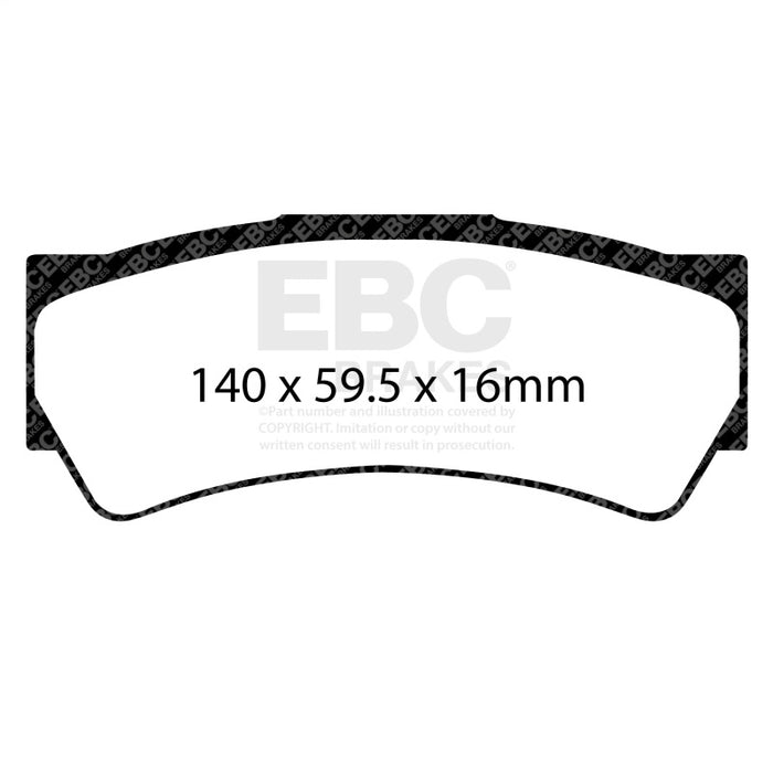 EBC Racing Brembo B27 32.5mm Radial Depth SR-21 Sintered Race Rear Brake Pads DP8090.16SR21