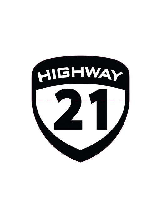 HIGHWAY 21 489-9001 Shield Die Cut Stickers 3.75" X 4.125" 50 Packs