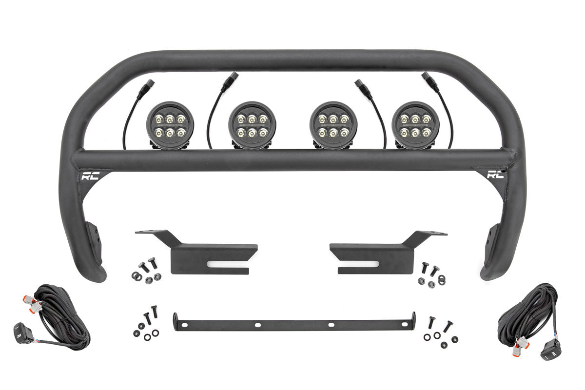 Rough Country Nudge Bar 3.5 Inch Round Led (X4) Fits Ford Bronco 4WD (2021-2023) 51039