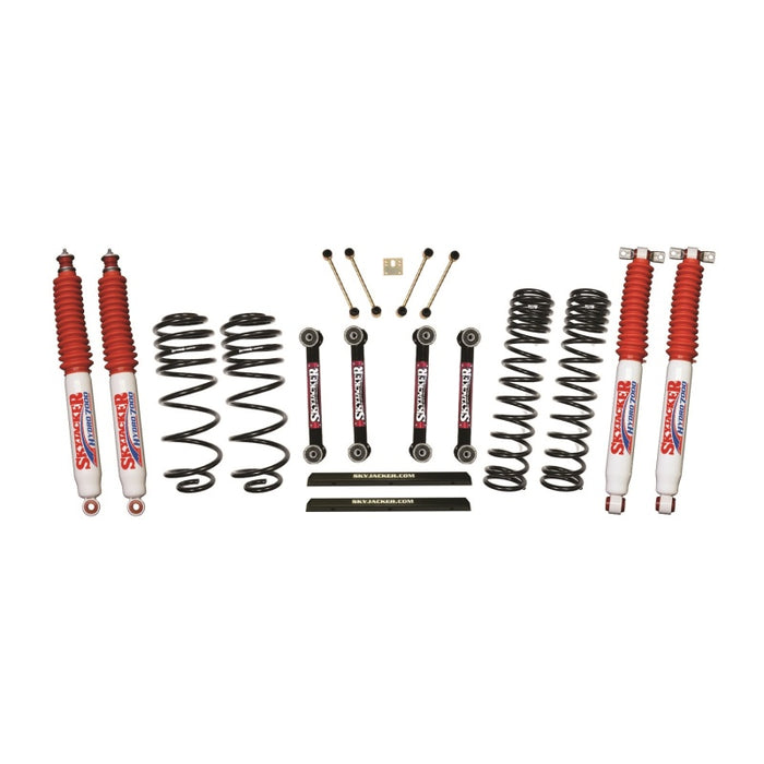 Skyjacker 03-06 compatible with Jeep TJ 4in D-Rate Long Travel Kit w/ OE FR/RR Lower Links/Hydro 7000 Shocks TJ403BPHLT