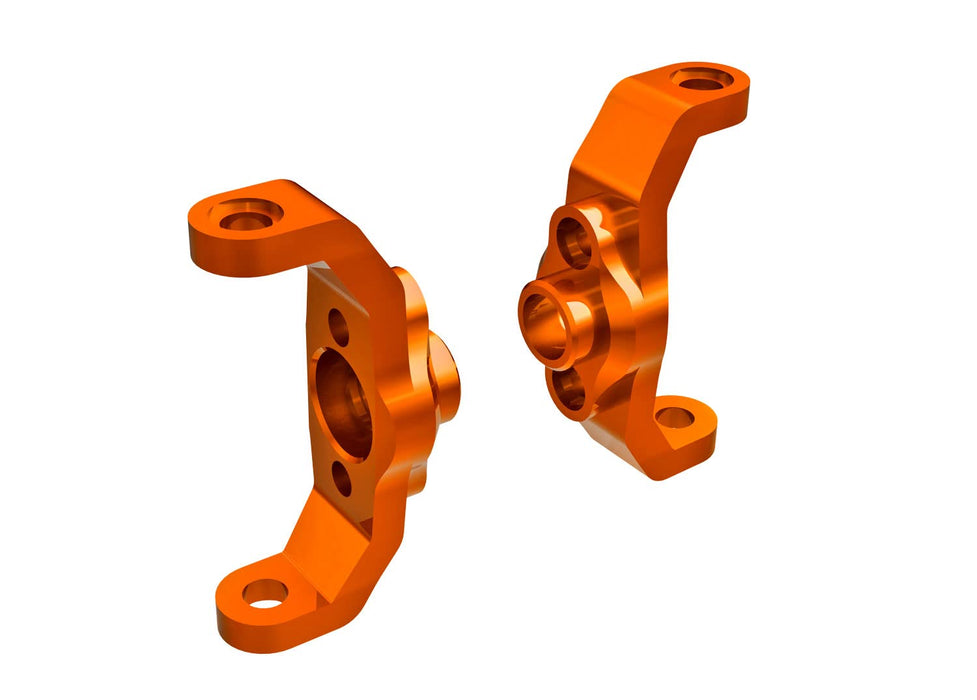 Traxxas 9733-ORNG Caster blocks 6061-T6 Alum (Orange-Anodized) (Left & Right)