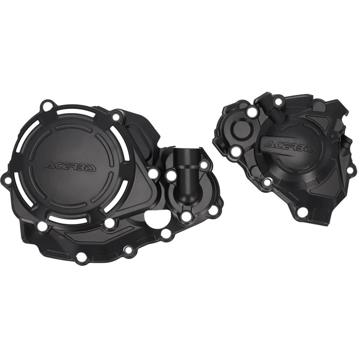 Acerbis X-Power Engine Cover Kit (Black) For 21-23 HONDA CRF450R