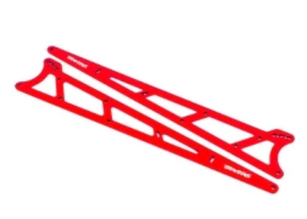 Traxxas 9462R Side Plates Wheelie Bar Red (Aluminum) (2)