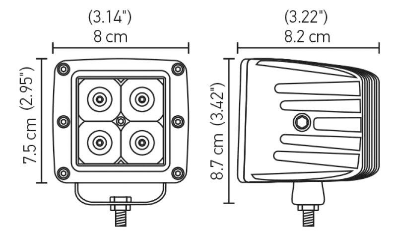 Hella HVF Cube 4 LED Off Road Kit 357204831