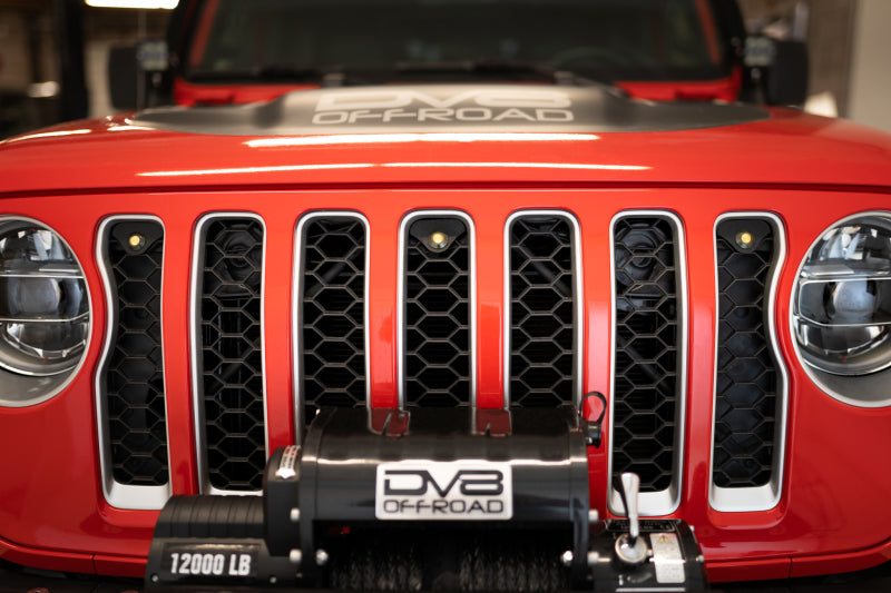 DV8 Offroad 2018+ compatible with Jeep JL Grill Amber Marker Lights GRJL-02