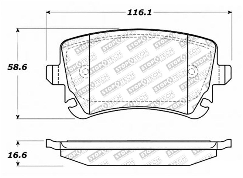 StopTech Street Select 91-19 Audi A6/A8 Rear Brake Pads 305.1018