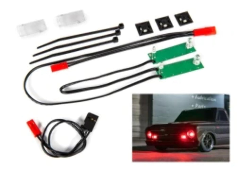 Traxxas 9496R Led Light Set Front Complete (Red) (Includes Light Harness Power Harness Zip Ties (9))