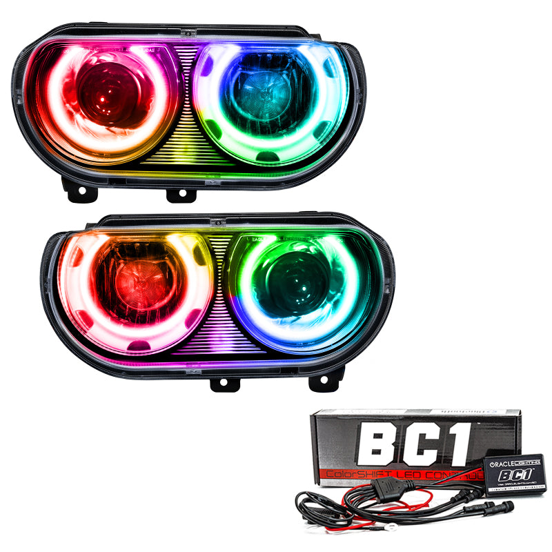 Oracle 08-14 Compatible with Dodge Challenger SMD HL (HID Style) ColorSHIFT w/ BC1 Controller SEE WARRANTY 7132-335
