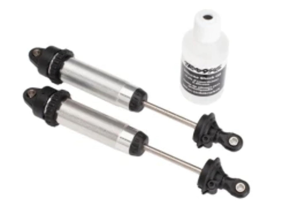 Traxxas 8450 Fully Assembled 134mm Gtr Threaded Shocks Silver