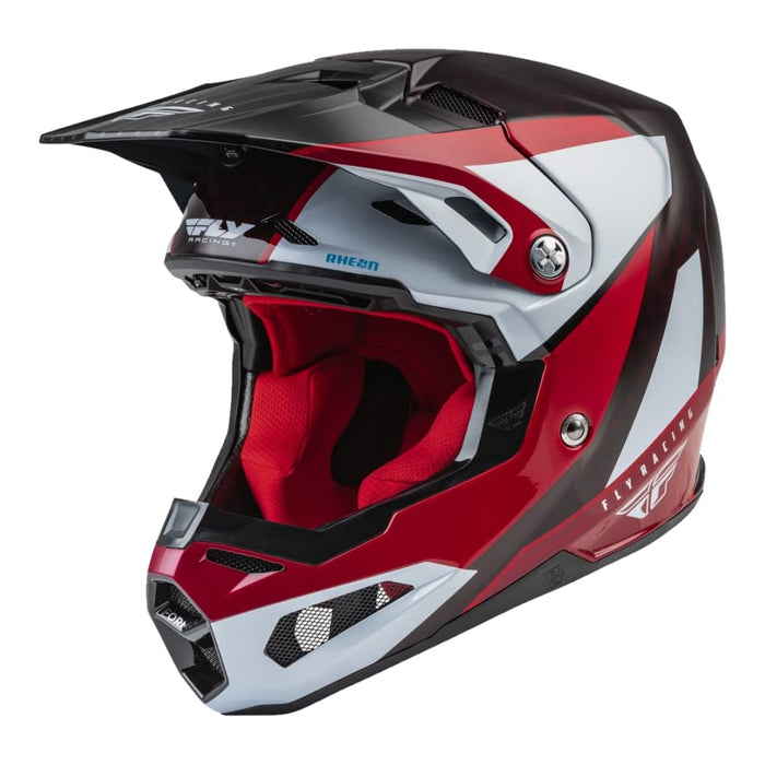 Fly Racing 73-47103M Formula Carbon Prime Visor Red/White/Red Carbon Md/Lg