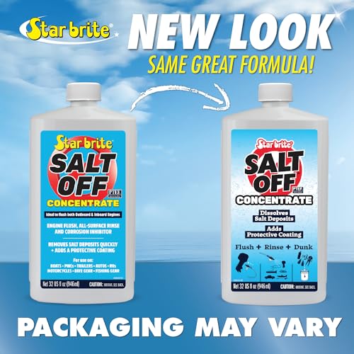 STAR BRITE Salt Off Concentrate - 32 Ounce - Ultimate Salt Remover Wash & Marine Engine Flush for Boats, Vehicles, Trailers, and More (093932)