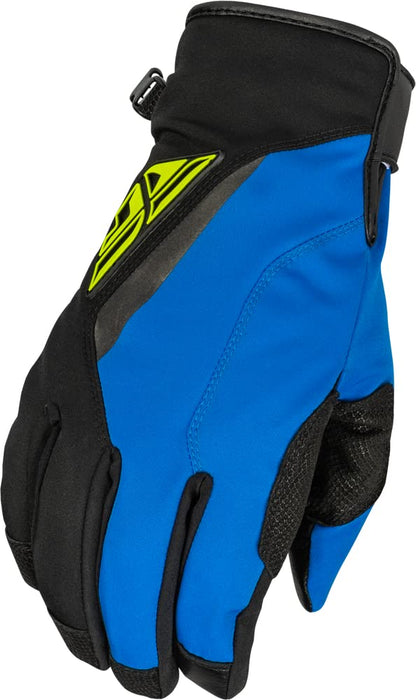 Fly Racing 2023 Snow Title Long Glove (Black/Blue/Hi-Vis, Small)