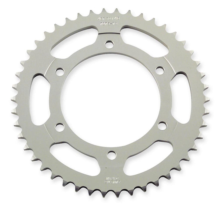 Sunstar Aluminum Rear Sprocket (420 / 46T) (Silver) Compatible With 00-19 KAWASAKI KX65